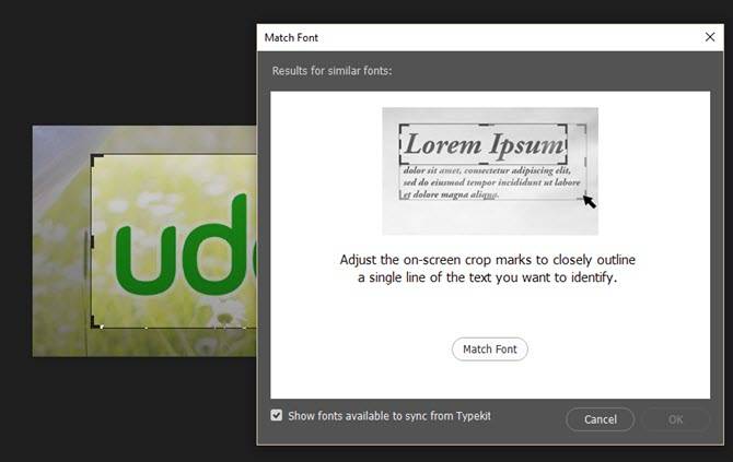 to identify any font using adobe photoshop
