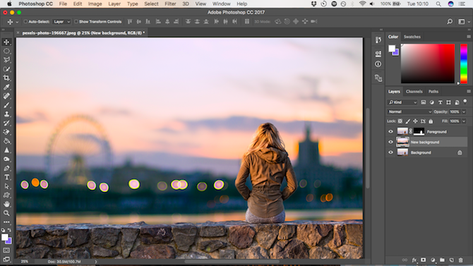 the background of a photo in photoshop