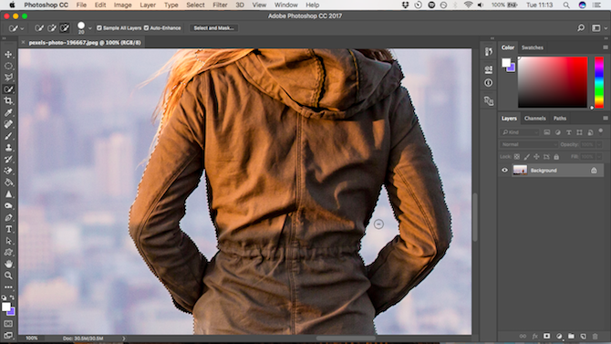 the background of a photo in photoshop