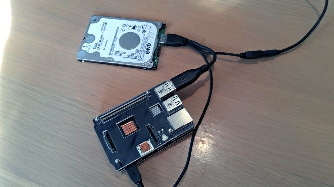 raspberry pi connected to drive