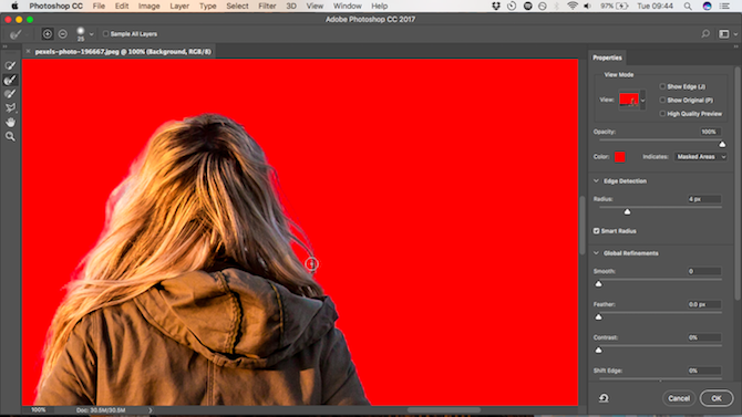 the background of a photo in photoshop