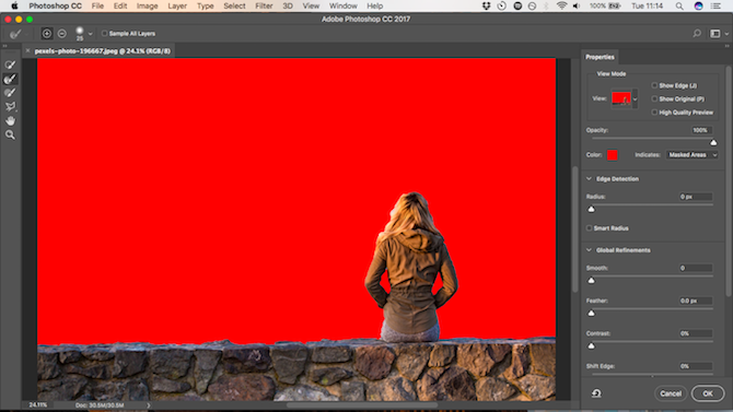 the background of a photo in photoshop