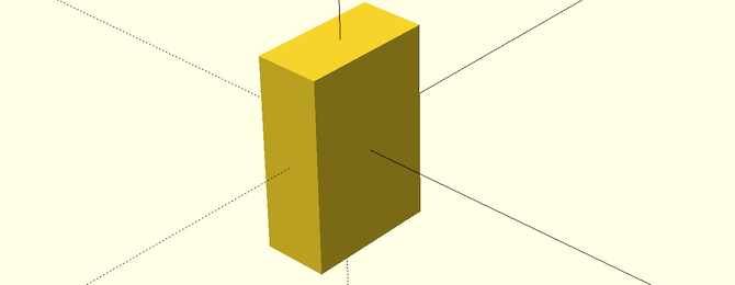 OpenSCAD Rectangle Centered