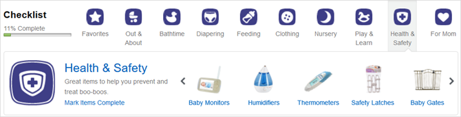 amazon baby registry checklist