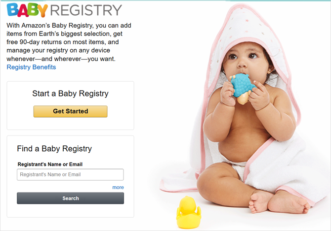 amazon baby registry main
