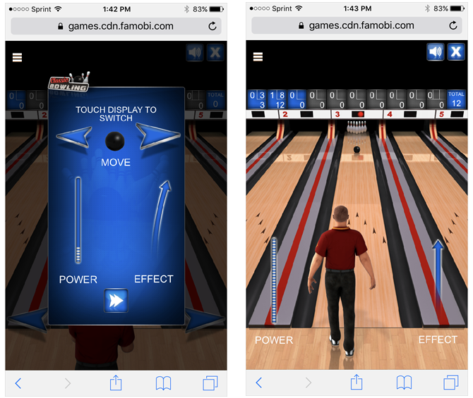 Classic Bowling Mobile Browser