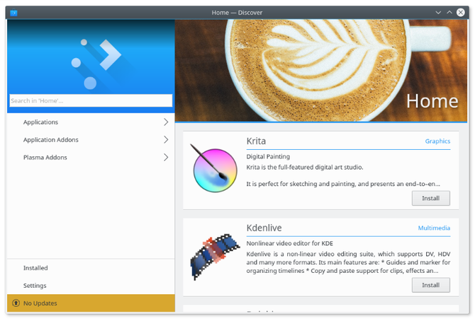 Linux App Stores KDE Discover