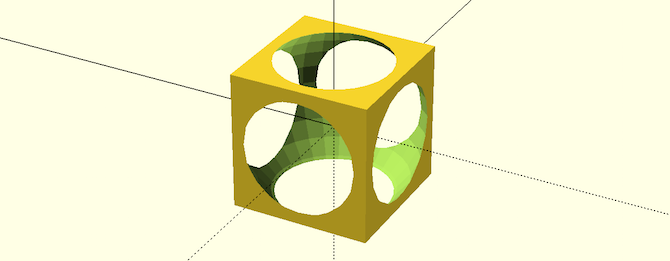 OpenSCAD Advanced Cube