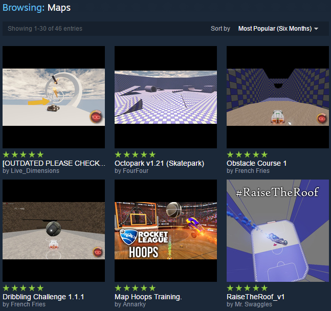 rocket league multiplayer workshop maps