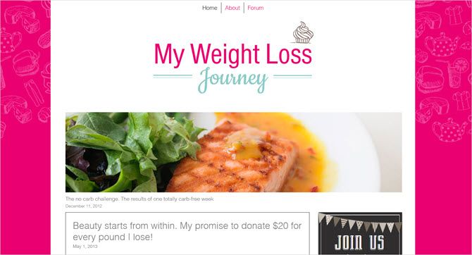 wix template healthy living