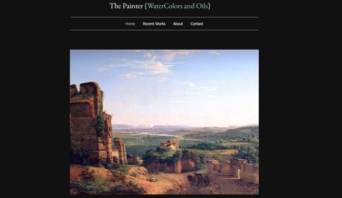 the painter wix template