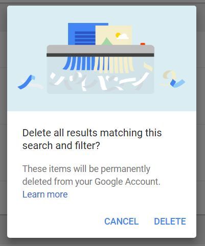google home delete all activity