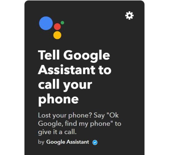 google assistant call home ifttt