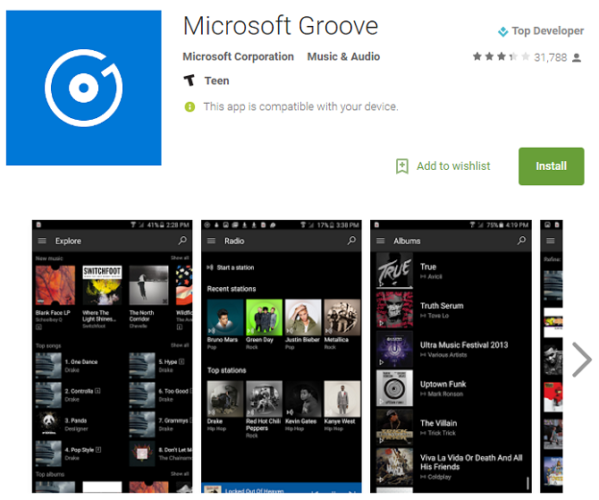 groove app android