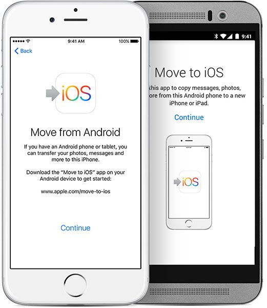 move from android to ios app