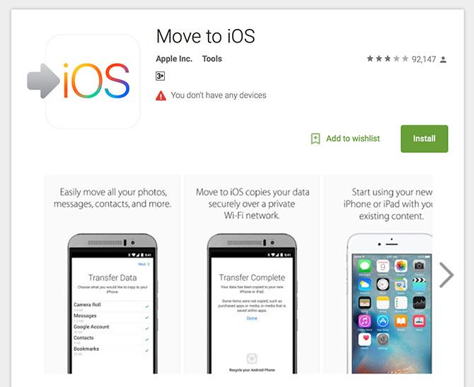 move to ios app android