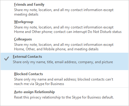 Skype Business Relationship