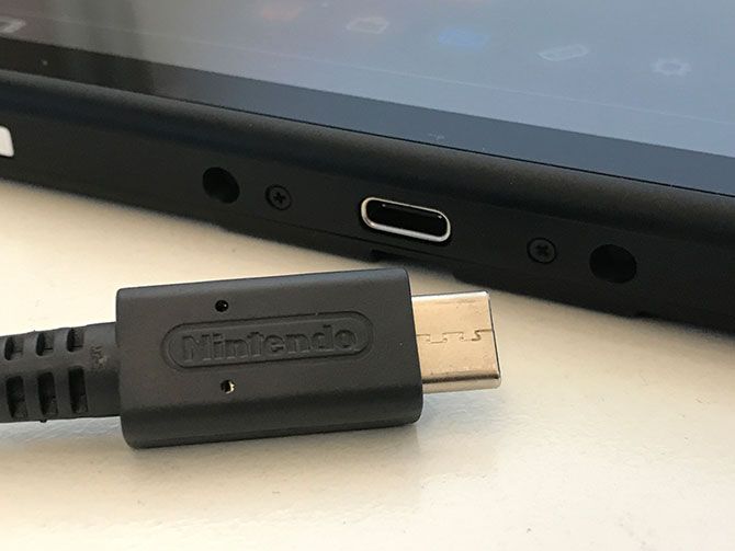 Nintendo Switch USB-C port