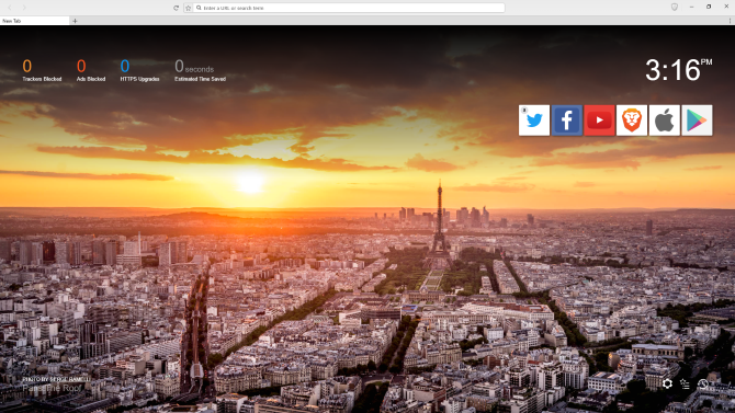 brave browser homepage