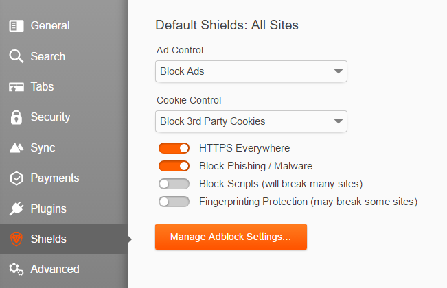allow third party cookies in brave