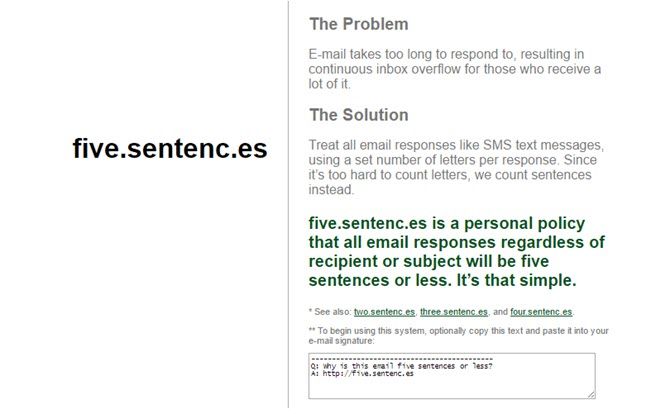 Five Sentences