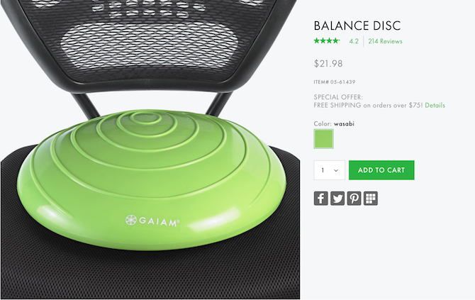 balance disc seat