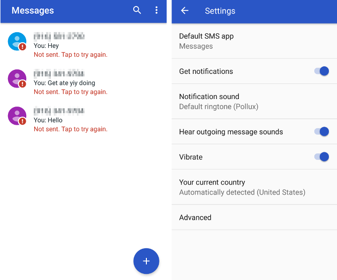 android messages app example