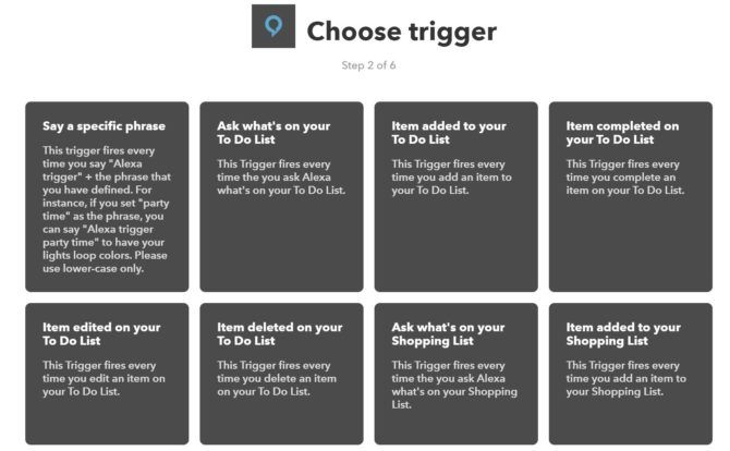 choose trigger ifttt