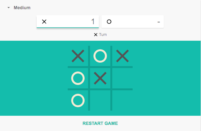 Play Tic Tac Toe in google search