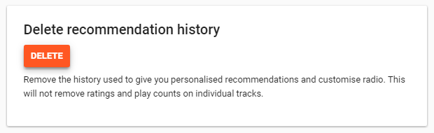 google play music delete recommendations