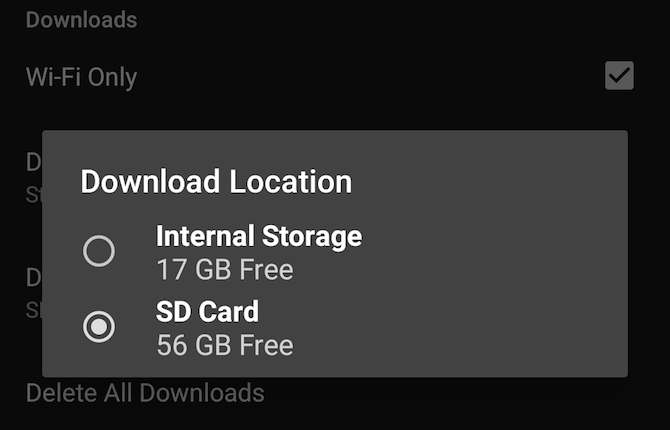 netflix android download sd card