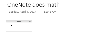 onenote auto math