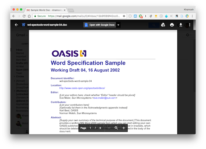 open office documents in chrome 1