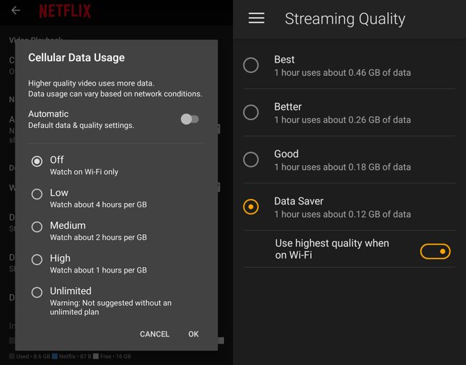 save mobile data video streaming