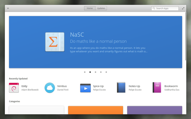 elementary os appcenter home