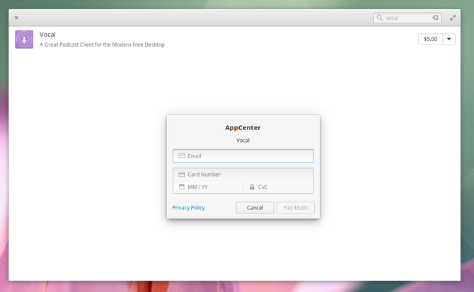 elementary os appcenter payment process