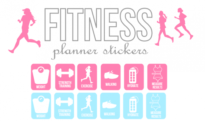 fitness planner sticker