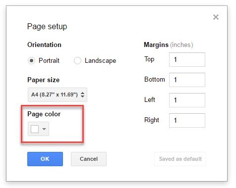 Choose Page Color