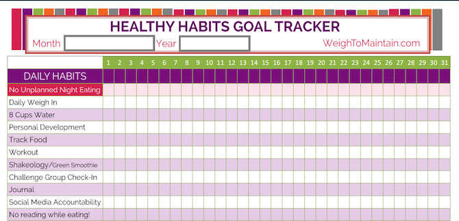 healthy habits tracker