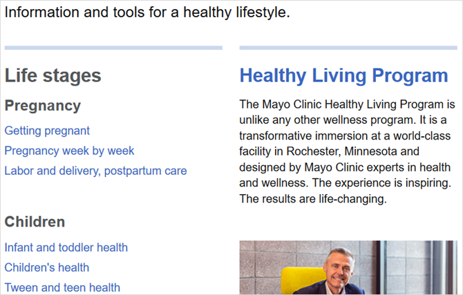 mayo clinic articles web
