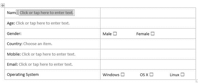 create a fillable form in word 2016 for mac