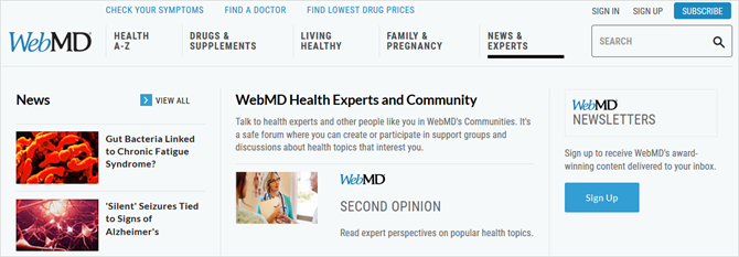 webmd health experts