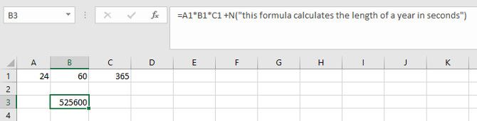 excel comment on function
