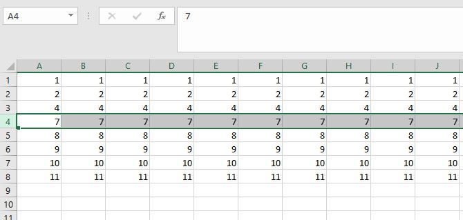 repeat command in excel