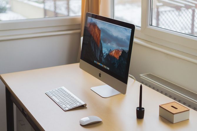 iMac on desk