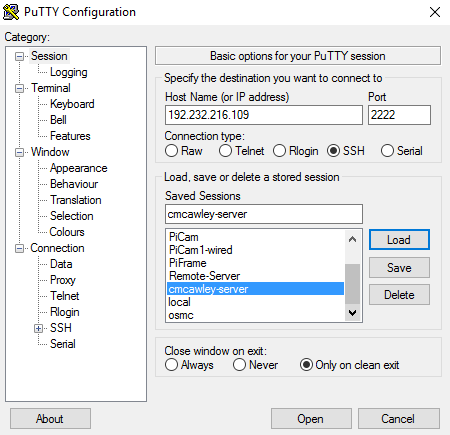 Configure SSH on Windows with PuTTY