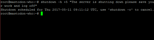 linux terminal shutdown commands restart