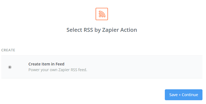 rss by zapier create item