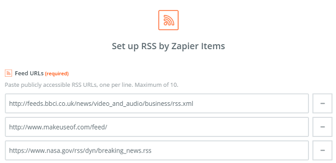 rss by zapier feeds entry
