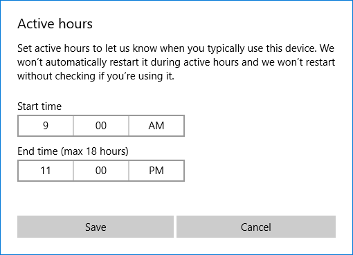 windows 10 active hours